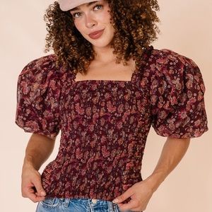 Ivycityco puff sleeve Stephanie top - XL